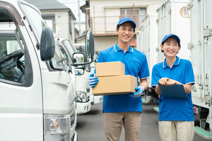 《静岡市葵区》週払いOK・4ｔ車での企業向け一般貨物の集配ドライバー！（Web面接OK・高時給）